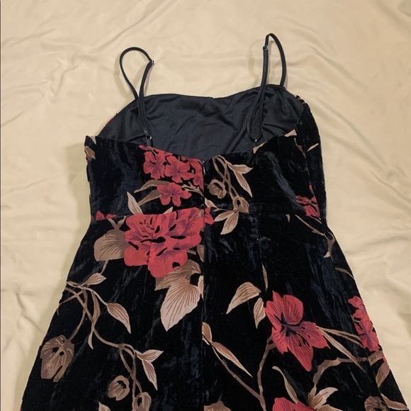 Lush Floral Velvet Mini Dress - Picture 8 of 10